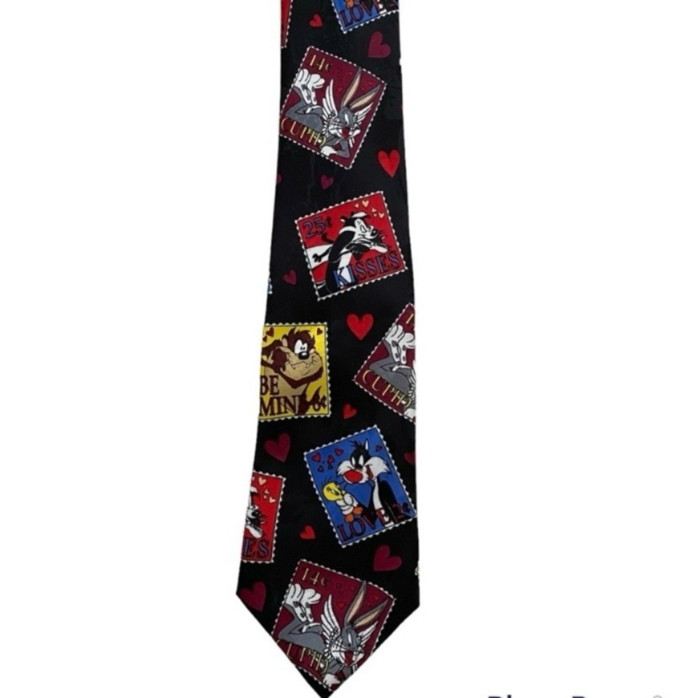 Warner Bros. Black Cartoon Character Tie